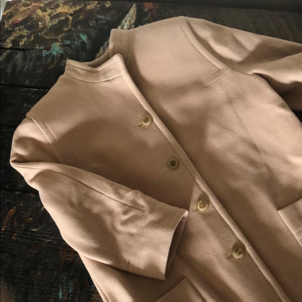 XOXO Wool Cashmere Coat – Italian Fabric – Statement Buttons – Vintage Tailoring